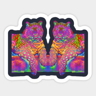 Two leopards Sticker